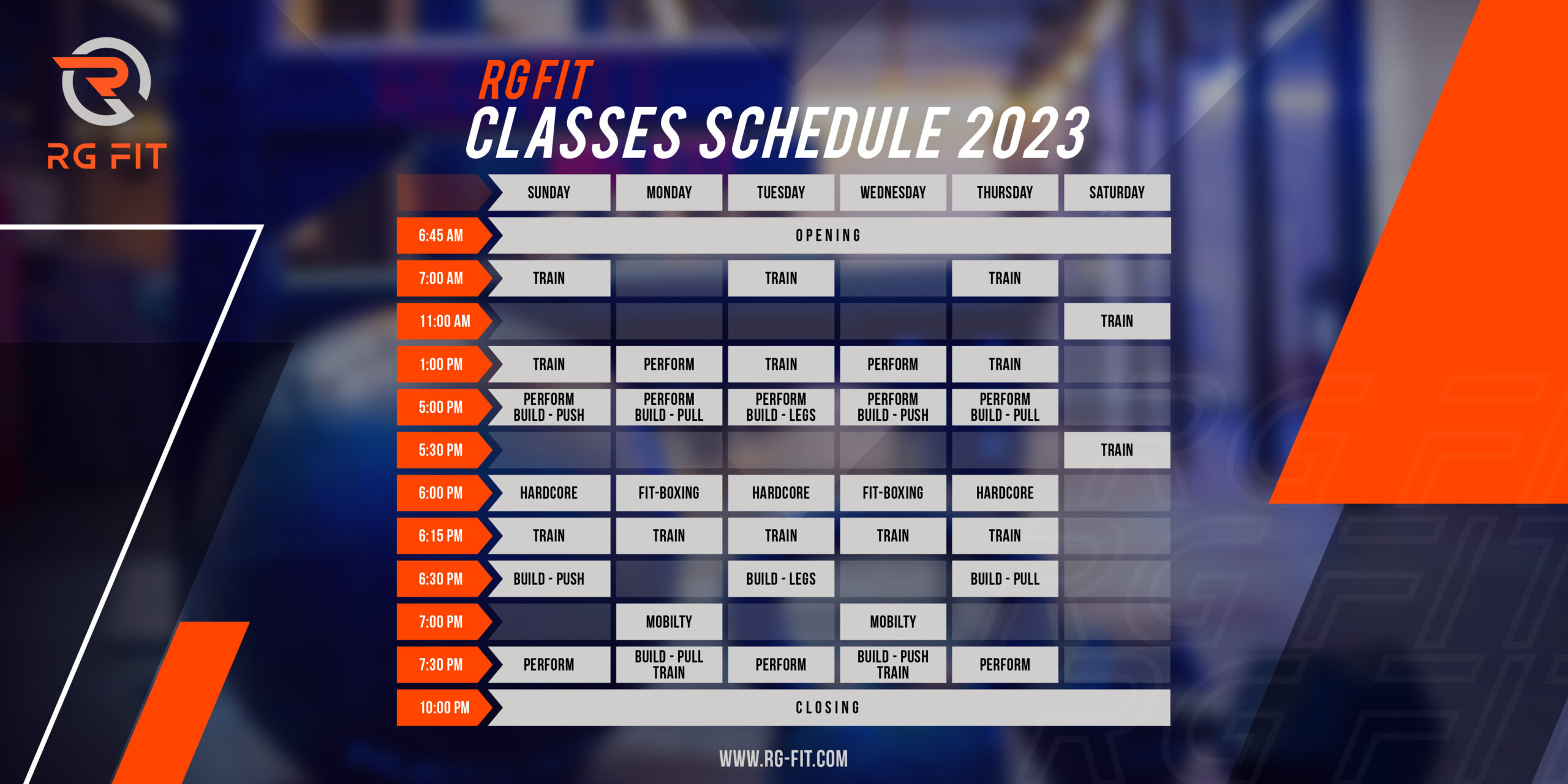 RG Time Table